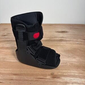 Black Short Medical Walking Boot Orthopedic Fracture Ankle Brace Size Medium